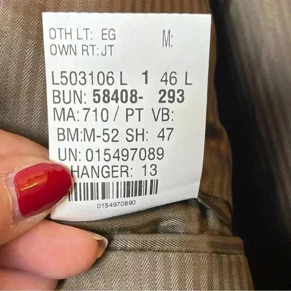 Chaps Ralph Lauren Hunter Green Faux Suede Microfiber Blazer Jacket 3 Button 46L - Picture 6 of 11